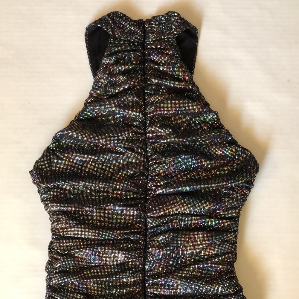 ZARA Metallic Draped Mini Dress/NWT - Picture 14 of 15